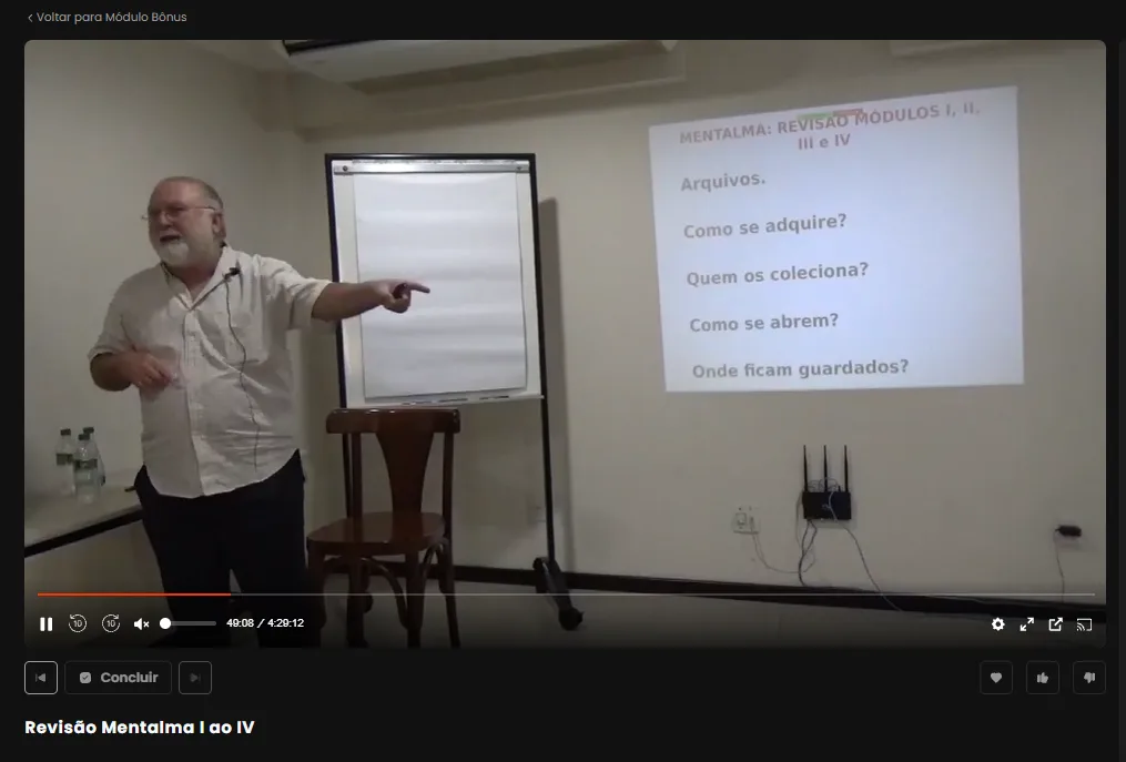 Aulas do Módulo Bônus do Mentalma